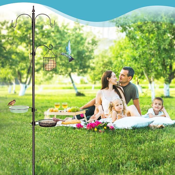 YINGYM Bird Feeder Stand Pole, 77 Inch Feeding Station Kit - Image 3