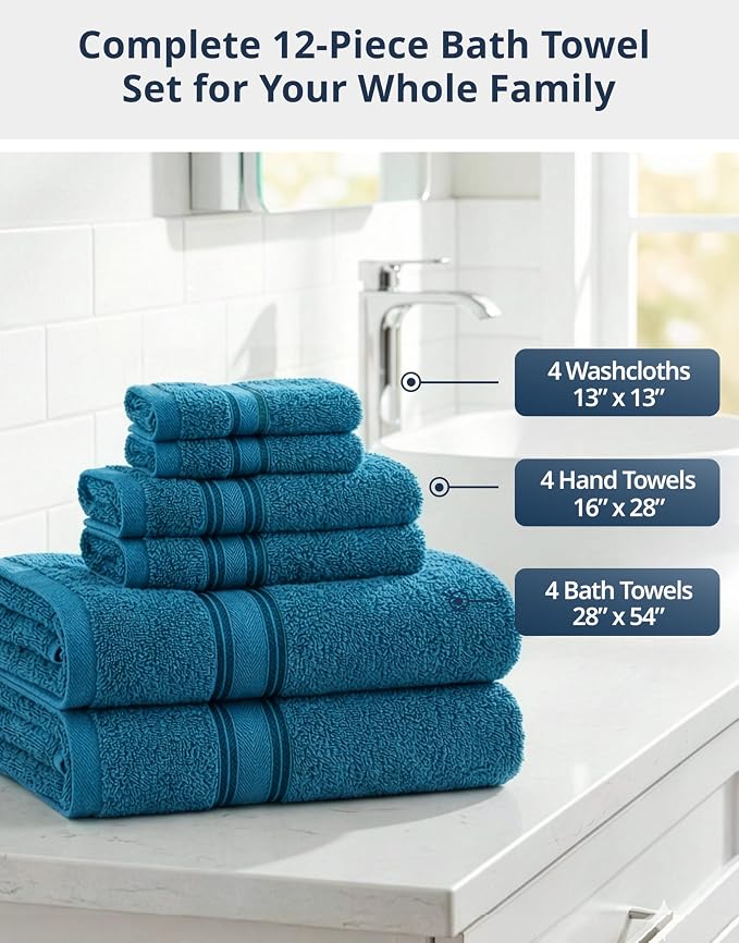 LANE LINEN Luxury Bath Towels Set - Image 4
