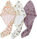 3 PCS Hair Towel Wrap Cute Pastel Floral Print Microfiber Fleece Hair Drying by Unknown