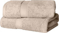 SUPERIOR Egyptian Cotton Pile Bath Towel Set of 2, Ultra Soft Luxury Towels by SUPERIOR