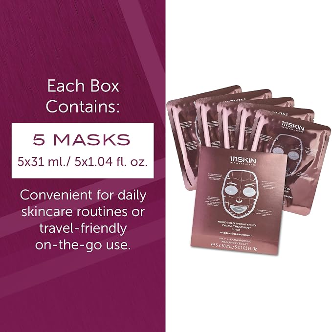 111SKIN Rose Gold Brightening Facial Treatment Mask | Fragrance Free | The - Image 6