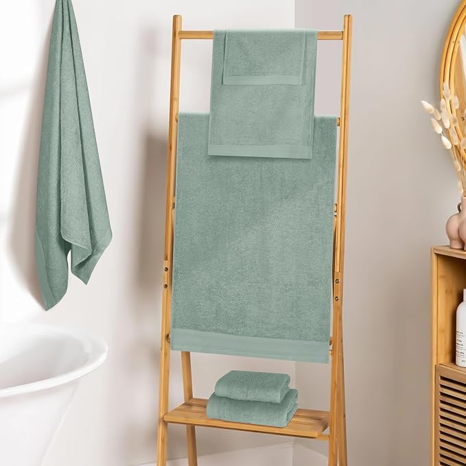 Ultra Soft 6 Pack Cotton Towel Set, Contains 2 Bath Towels 28x55 inch, 2 Hand - Image 3