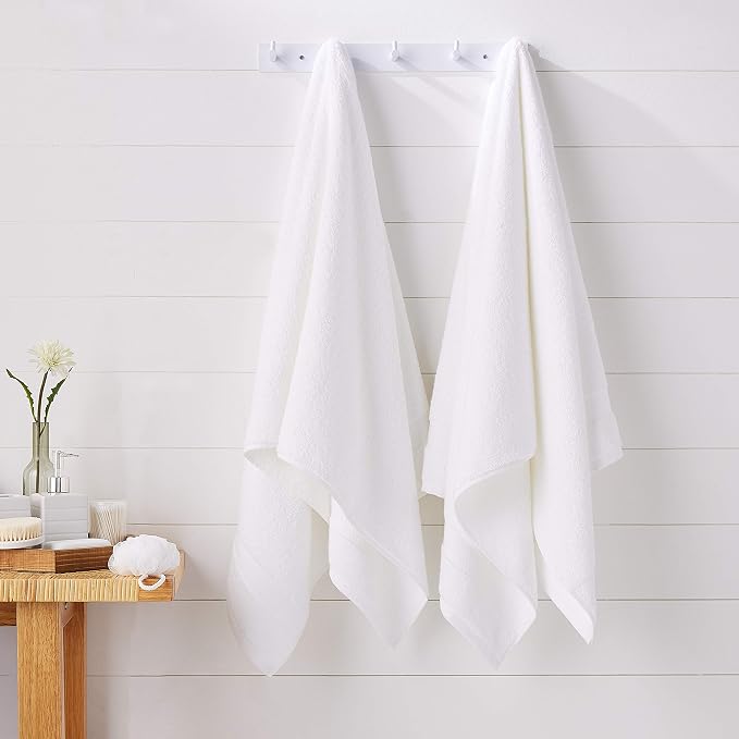 Amazon Basics 6-Pack Bath Towels, 100% Ring Spun Cotton, 600 GSM, Lightweight - Image 3