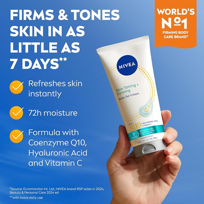 NIVEA Sheer Hydration Skin Firming Body Lotion + Skin Firming & Toning Body Gel - Image 4