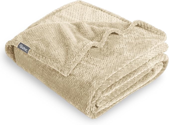 Bare Home Textured Fleece Blanket by BareHome