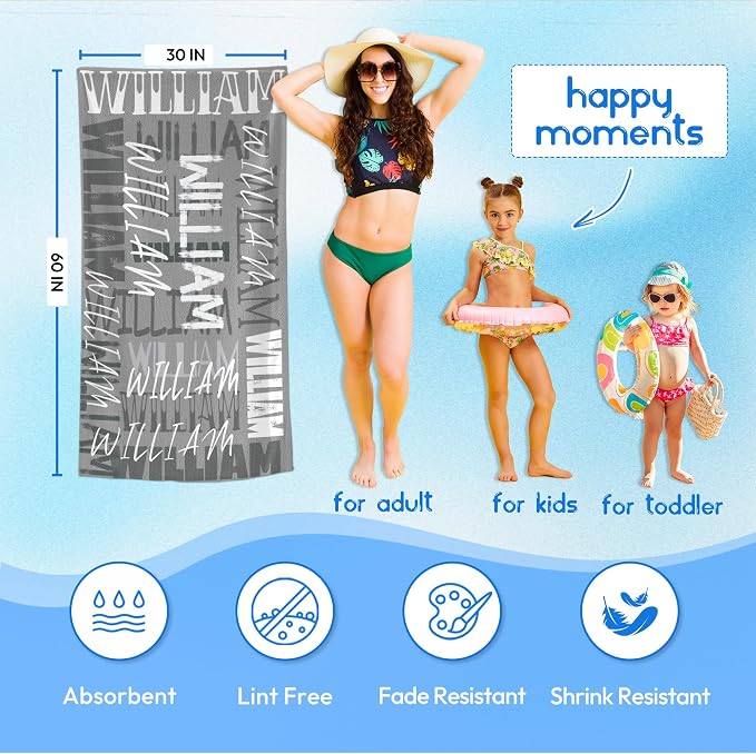JML Personalized Beach Towel - Image 3