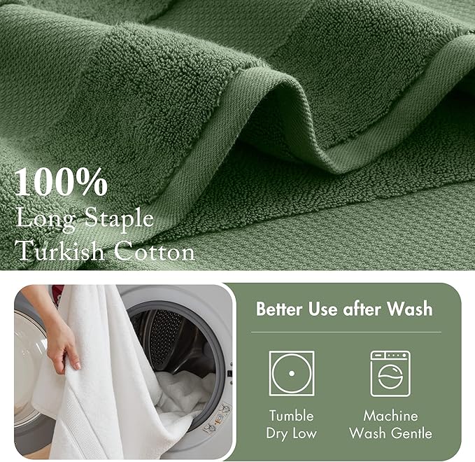 Madison Park Turkish Bath Towels 6pc, 2 Hand Towel - Image 5