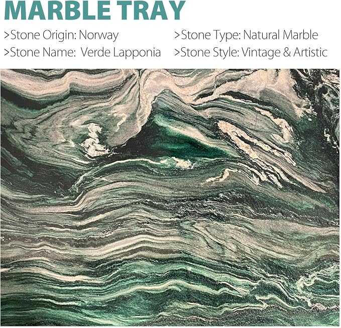 Koville Norway Natural Marble Tray, Catchall Tray - Image 7