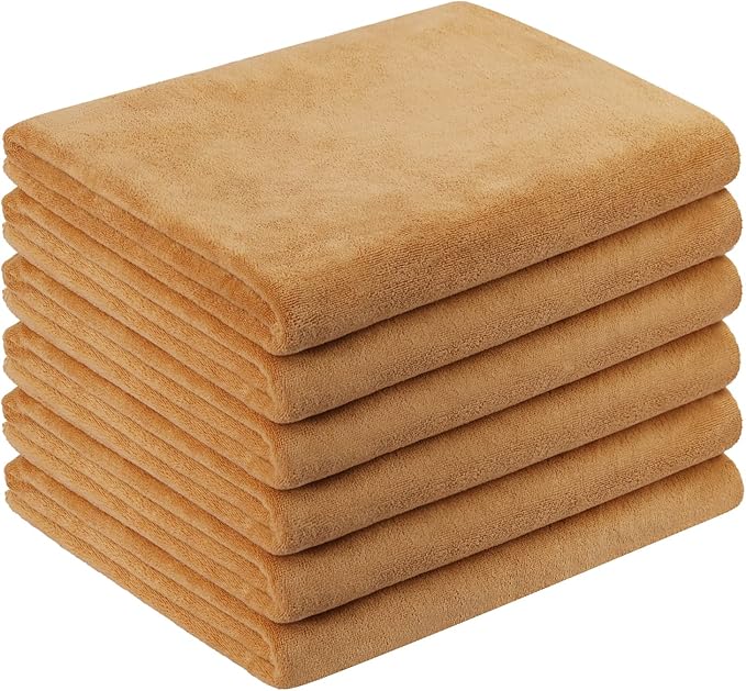 JML Large Microfiber Bath Towels, 6 Pack 30" x 60", Super Absortbent, Fast by JML