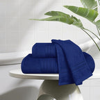 BOUTIQUO Ultra Soft 3 Pack Cotton Towel Set, Contains a Bath Towels 28x55 inch - Image 3