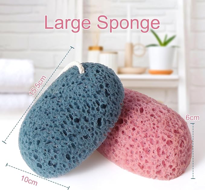 Shower Sponge for Body, Soft Loofah Puff Foam Sponges Gentle Cleansing & - Image 4