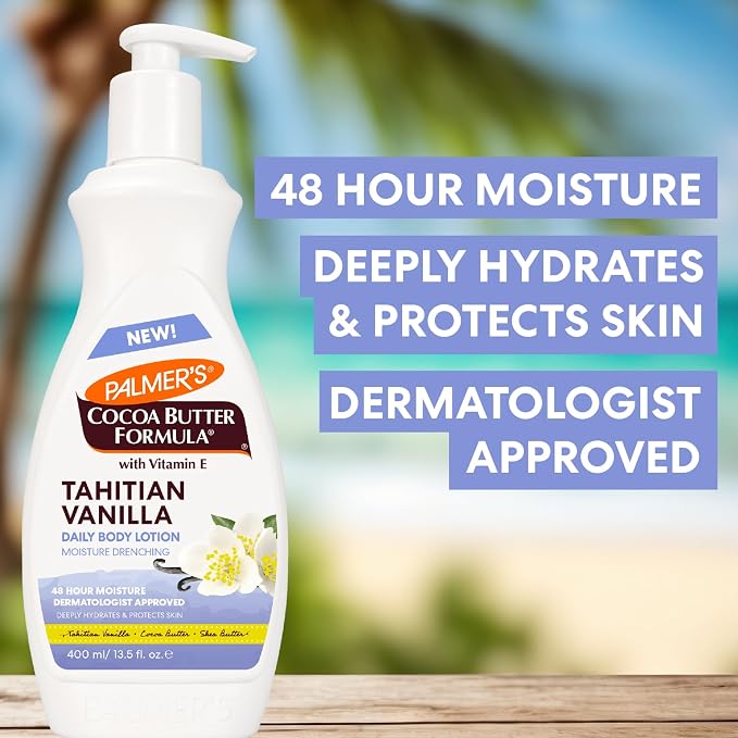 Palmer's Cocoa Butter Formula Tahitian Vanilla Body Lotion, 13.5 Oz, Daily - Image 4