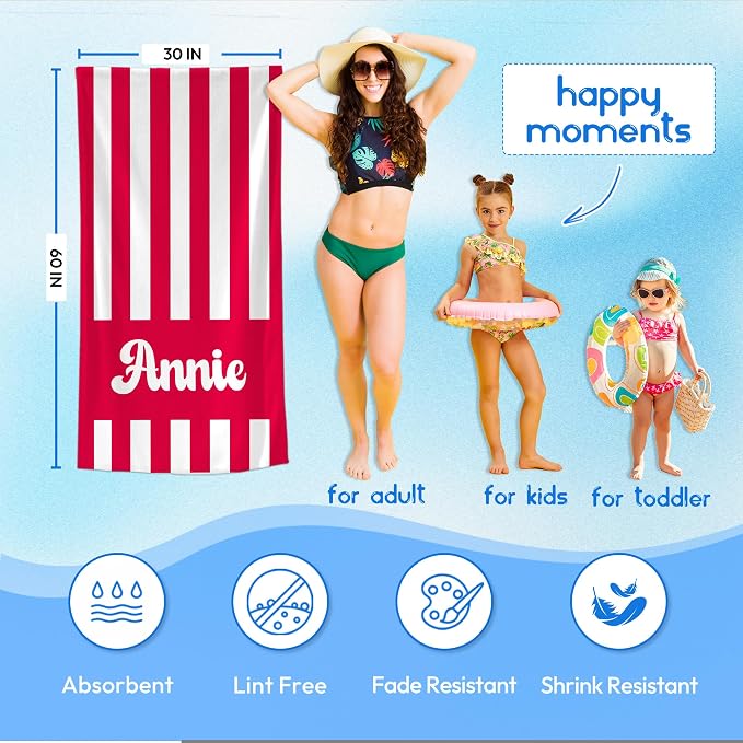 JML Personalized Beach Towel - Image 3