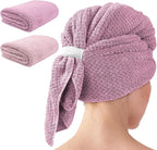 my novel things 2 Pack Extra Large Microfiber Hair Towel, 37.4" x 26.4" Towel by mynovelthings
