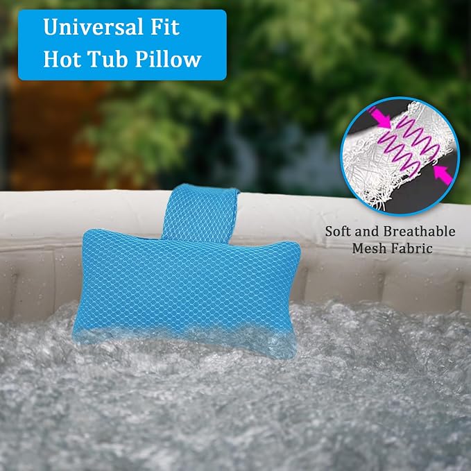 REEZEIVI Hot Tub Headrest Pillow, Chaise Lounge Pillows Outdoor 3D air mesh - Image 3