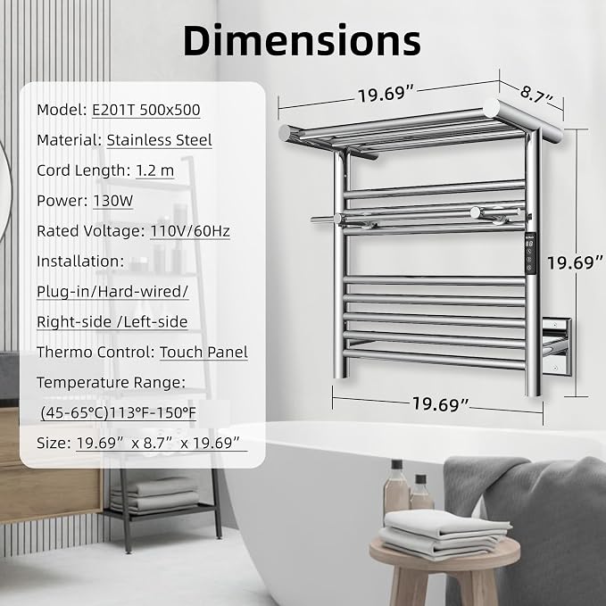P&Dlusir Heated Towel Warmer - Image 5
