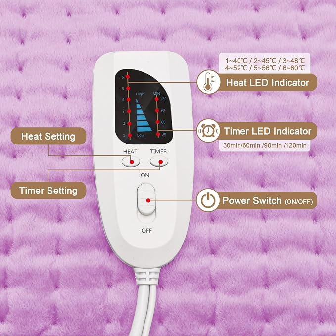 Deepsoon Heating Pad, Electric Heating Pads - Image 5