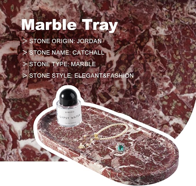 Koville Norway Natural Marble Tray, Catchall Tray - Image 2