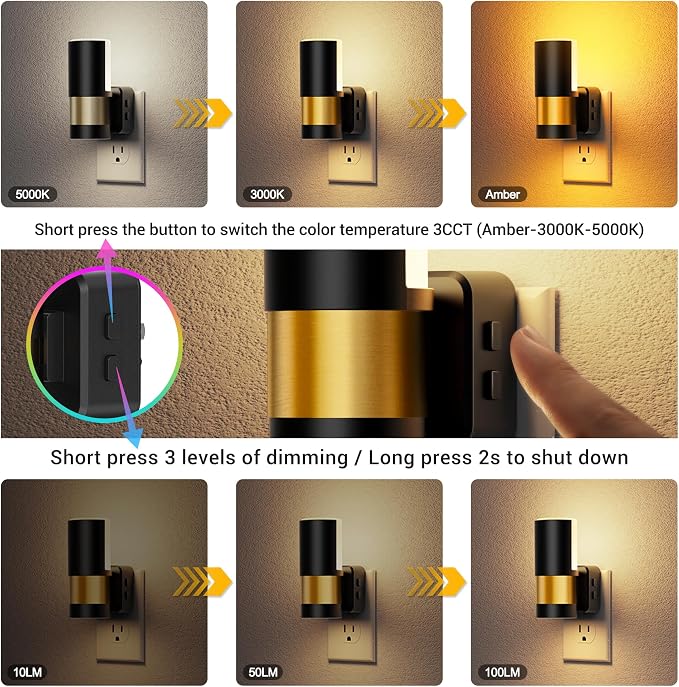 JandCase Plug in Night Light, Rotating Night Light - Image 2