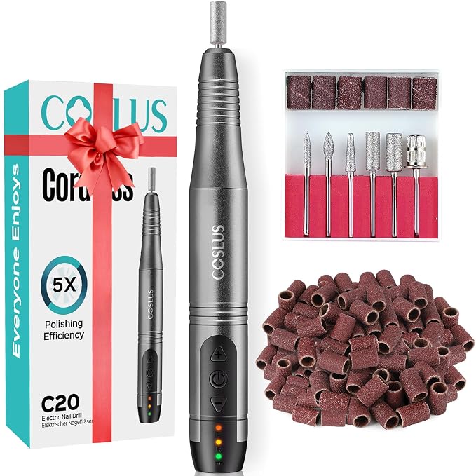 COSLUS C20 Cordless Nail Drill Electric File: Professional by COSLUS