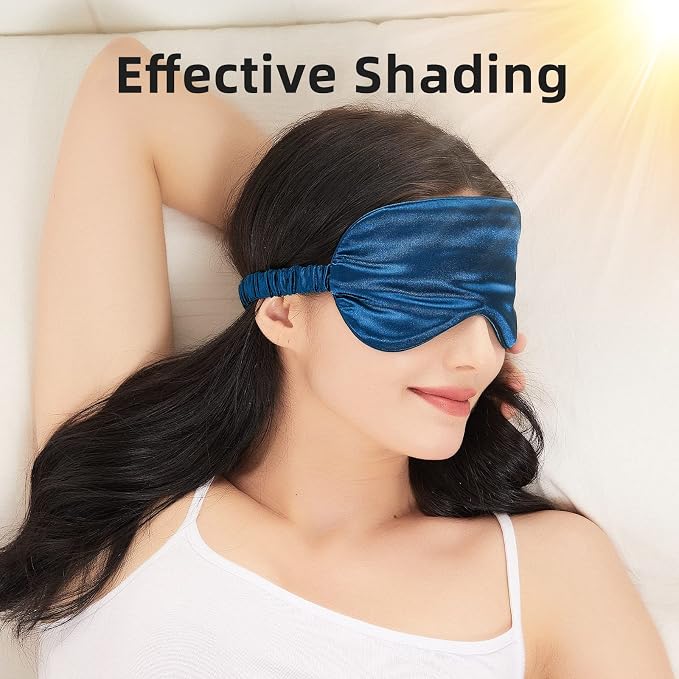 LERSVICVIL Sleep Masks 4 Pack Silky Eye Cover Soft Satin Blindfold Elastic - Image 3