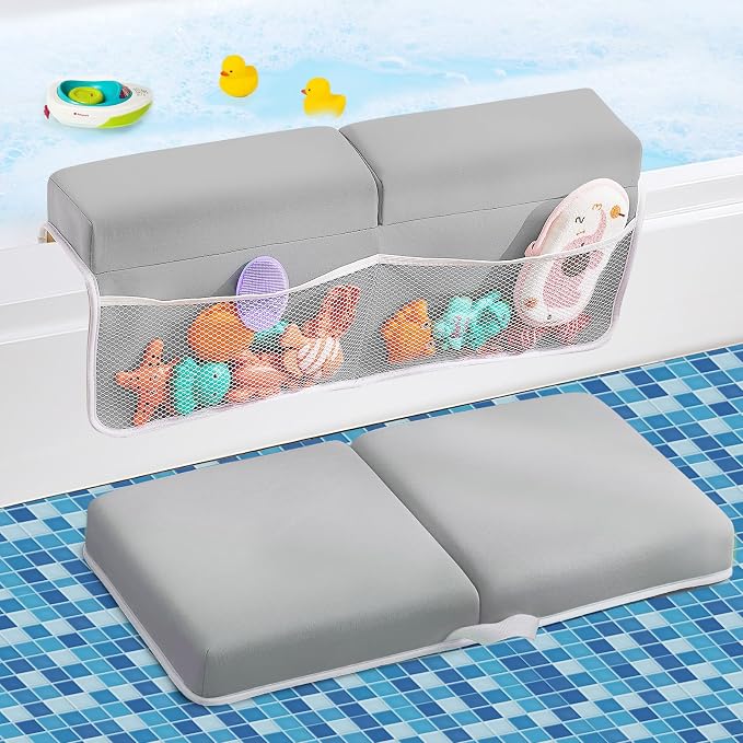 Bath Kneeler and Elbow Rest Pad Set, Thick Soft Quick Dry Bathtub Mat by ILPEOD