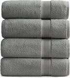 Springtree Home Luxury Bamboo Rayon Bath Towel Set of 4 | 35% Bamboo Rayon by SpringtreeHome