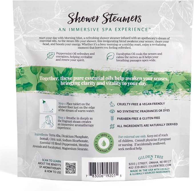 Gilden Tree Shower Steamers Aromatherapy Peppermint & Eucalyptus Essential Oils - Image 8