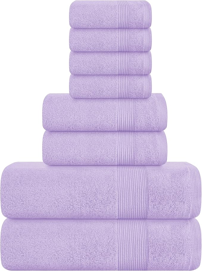 Belizzi Home 8 Piece Towel Set 100% Ring Spun Cotton, 2 Bath Towels 27x54 by Unknown
