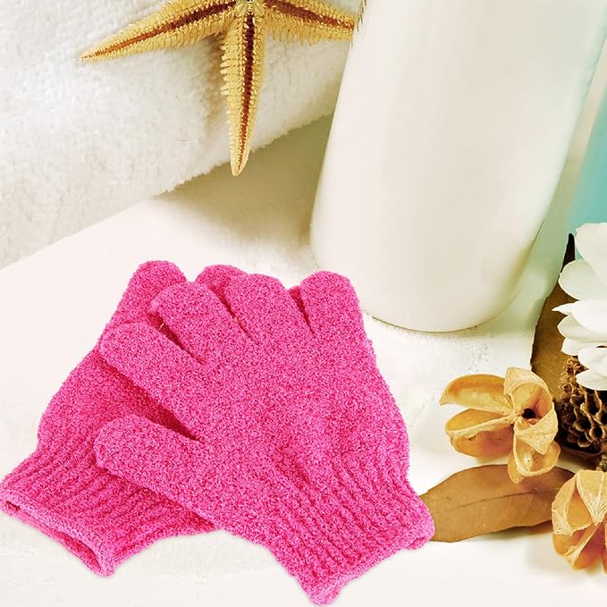 Exfoliating Shower Bath Gloves【4 Pair】 Double Side Durable Nylon Shower Gloves - Image 9