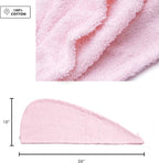 KEEPOZ Hair Towel Wrap Quick Dry 100% Cotton Super Absorbent Turban Head Wrap - Image 2