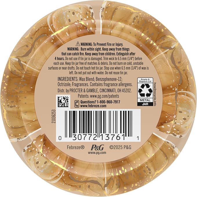 Febreze Scented Candle, Soothe & Restore Scent, 11 oz 4 Wick Candle, Single Pack - Image 9