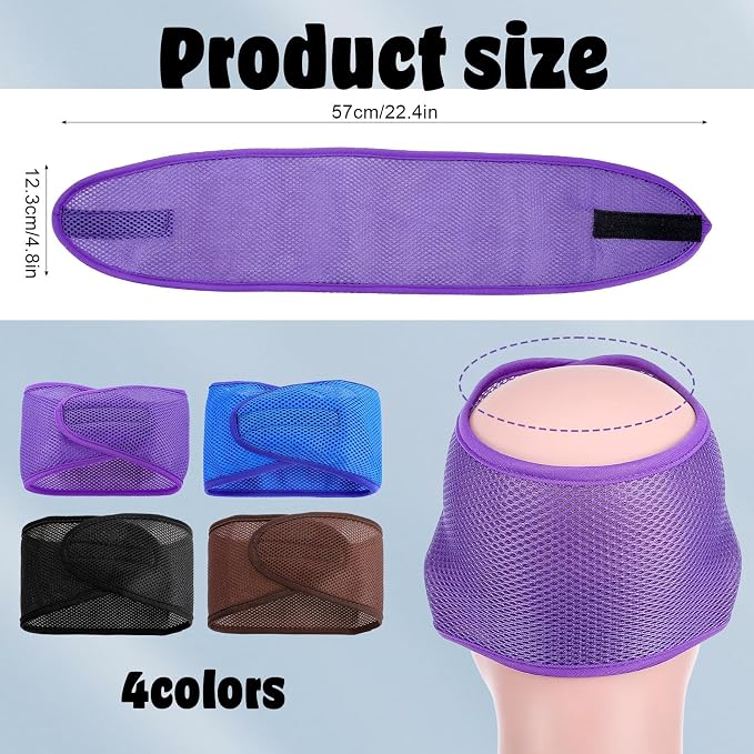 4 Pcs Mesh Hair Wraps for Black Women, Thicker Soft Head Wraps for Black Women - Image 2