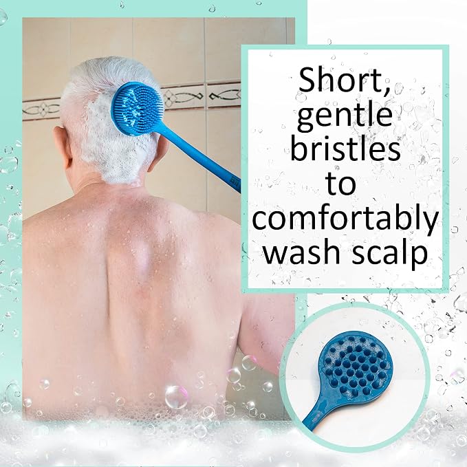 Bendable Long Handled Silicone Body Brush & Hair Scrubber - Image 4