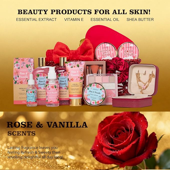 Bath and Body Gift Basket Set Mothers Day, Watermelon Body Scrub, Perfect Bath - Image 4