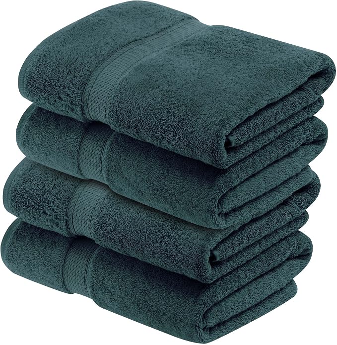 Superior Egyptian Cotton Pile Bath Towel Set of 4, Ultra Soft Luxury Towels - Image 2