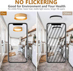 Bargeni Flush Mount Ceiling Light, 16.5 inch LED Ceiling Light Fixture - Image 5
