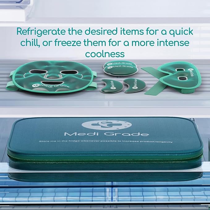 Medi Grade Cooling Ice Face Mask and Cooling Eye Mask - Image 8