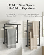 Foldable Heated Towel Rack, Dual-Zone Electric Towel Warmer Rack - Image 3