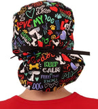 Sparkling EARTH Big Hair Ponytail Classic Surgical Style Scrub Working Cap - Image 2