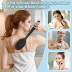 Silicone Back/Body/Face Scrubber & Soft Bath Glove Set 4PCS, Gentle Exfoliating - Image 8