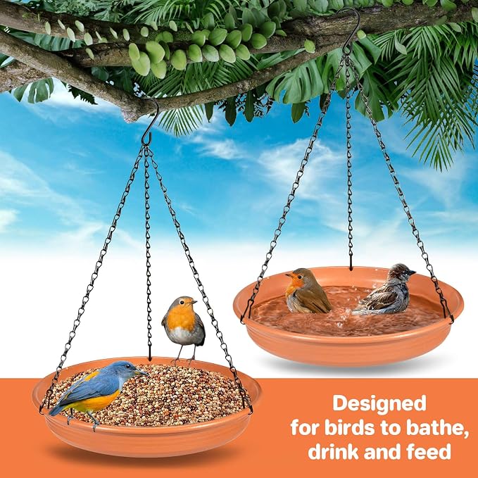 Hanging Bird Bath Hanging Bird-Feeder - Image 6