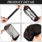 100 Pcs Disposable Nonwoven Bouffant Caps 21 Inch Hair Net Elastic Cap Hair - Image 3