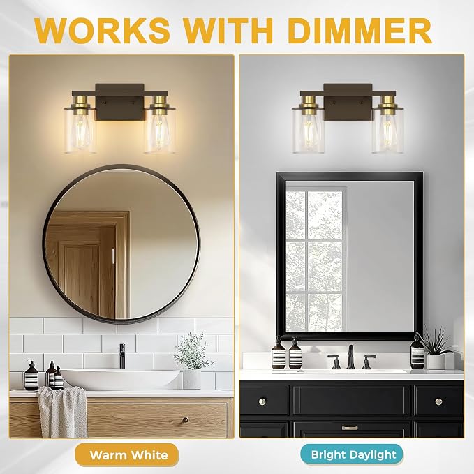 L LOHAS LED 2 Light Bathroom Vanity Light, ETL Listed - Image 5