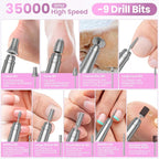 Cordless Nail Drill 35000RPM, Portable Electric Nail File - Image 5