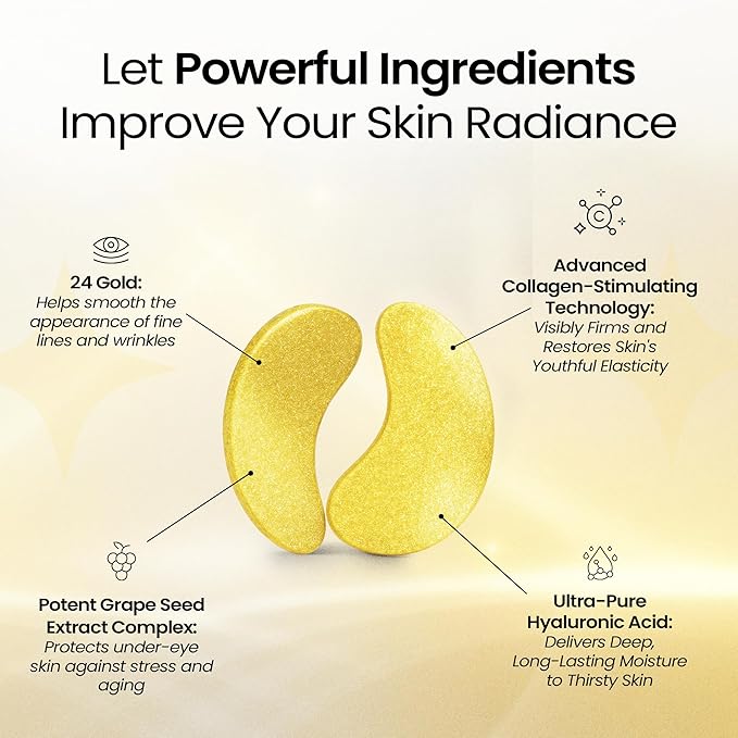 LA PURE 24k Gold Under Eye Mask - Image 4