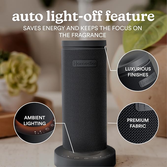 Homedics SereneScent Mini Fabric Rechargeable Waterless Diffuser, Cordless - Image 3