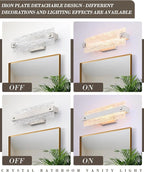 Brushed Nickel Bathroom Vanity Light, 16.5 Inch 10W Dimmable LED Bathroom Light - Image 4