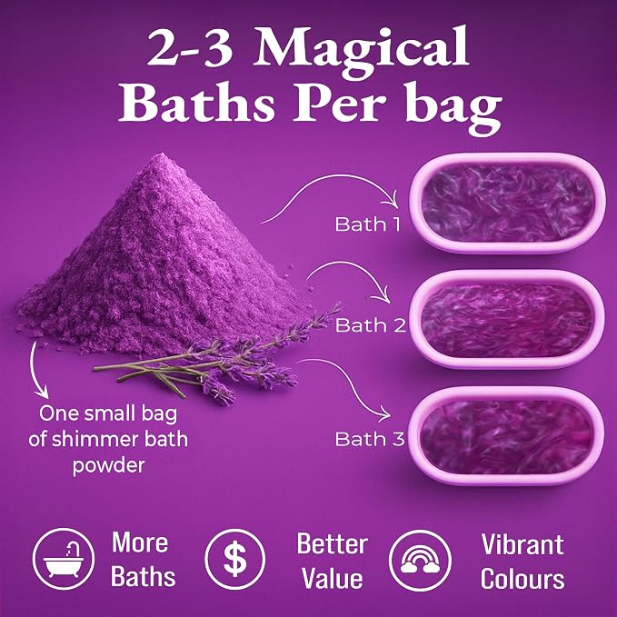 Purple Lavender Shimmer Bath Bomb in A Bag - Image 4