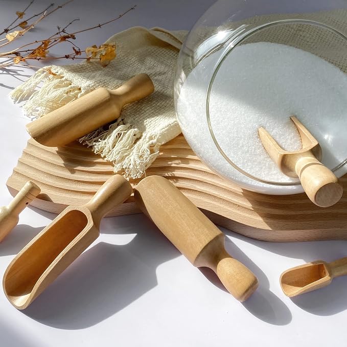 Wooden Scoops 5.5" and 3", 1 standard bath salt scoop and 1 mini scoop - Image 6